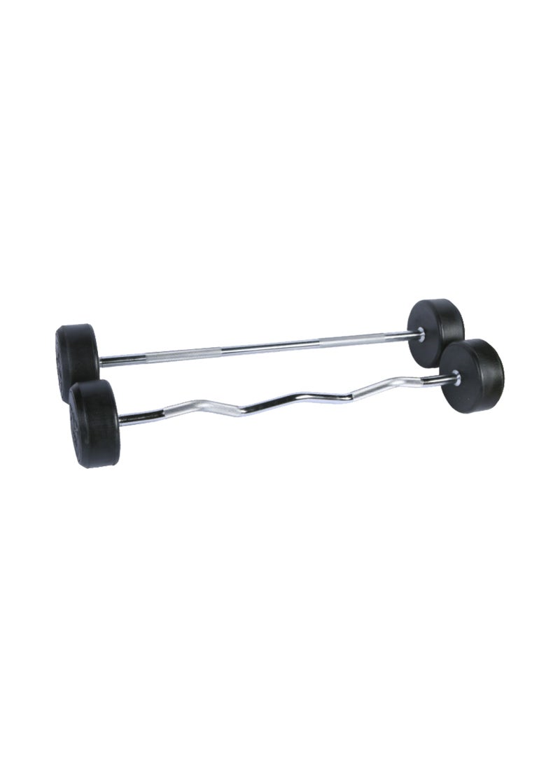 HM Sports 15kg Fixed Straight Barbell - High-Quality, Durable Design for Strength Training