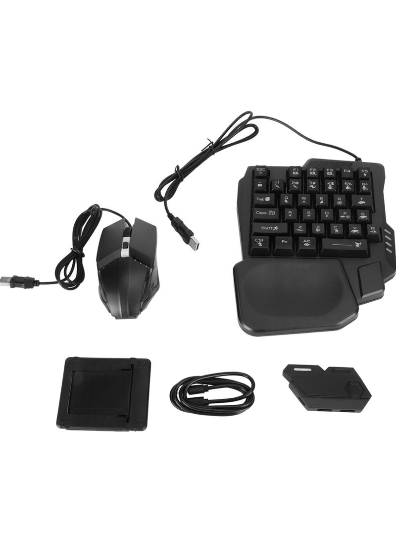 4 in 1 Mobile Game Combo Pack, Mix Se Converter + K13 Keyboard + G4 Mouse + Stand Handy Keyboard and Mouse Set, 5.0 Connection, for Android for iOS.