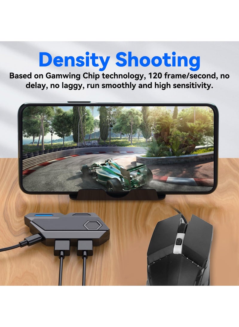 4 in 1 Mobile Game Combo Pack, Mix Se Converter + K13 Keyboard + G4 Mouse + Stand Handy Keyboard and Mouse Set, 5.0 Connection, for Android for iOS.