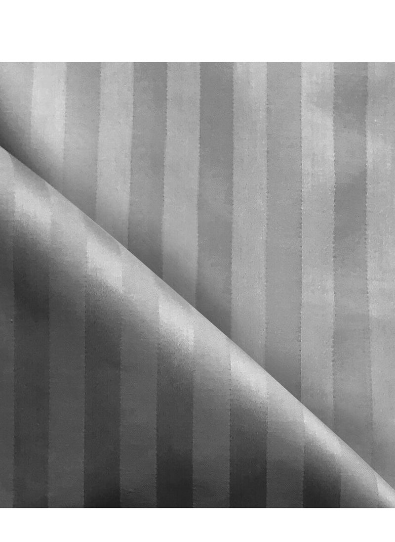 TW Premier Hotel Duvet Cover Stripe 240x260cm King Size 6 Pcs Set, 1 Duvet Cover 260x240cm (Without Filling), 1 Fitted Sheet 200x200+30cm, 2 Pillow Cases 50x75+5cm, 2 Pillow Cases 50x75cm