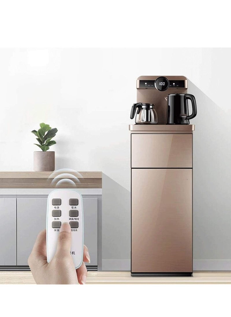 Intelligent Remote-Controlled  Dispenser with Digital Display,  Beige/Gold Finish, and Warm/Cold Water Options – Modern Design by ODC Noted(Only Water Dispenser No compresser)