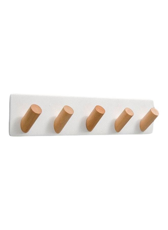 Qiangtie Wall Mounted Cloths Hook White/Beige 25x3x5centimeter