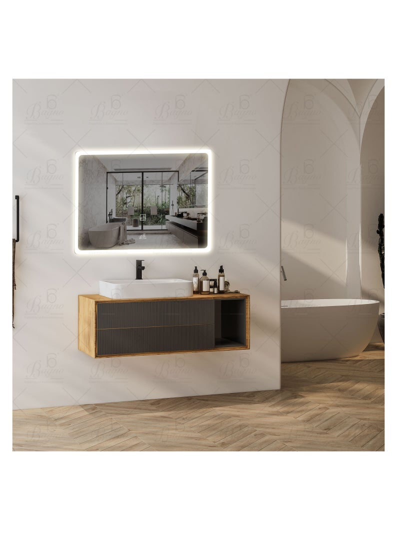 B BAGNO LED Mirror, Multi LED Mirror, premium Quality 80x60cm BML26