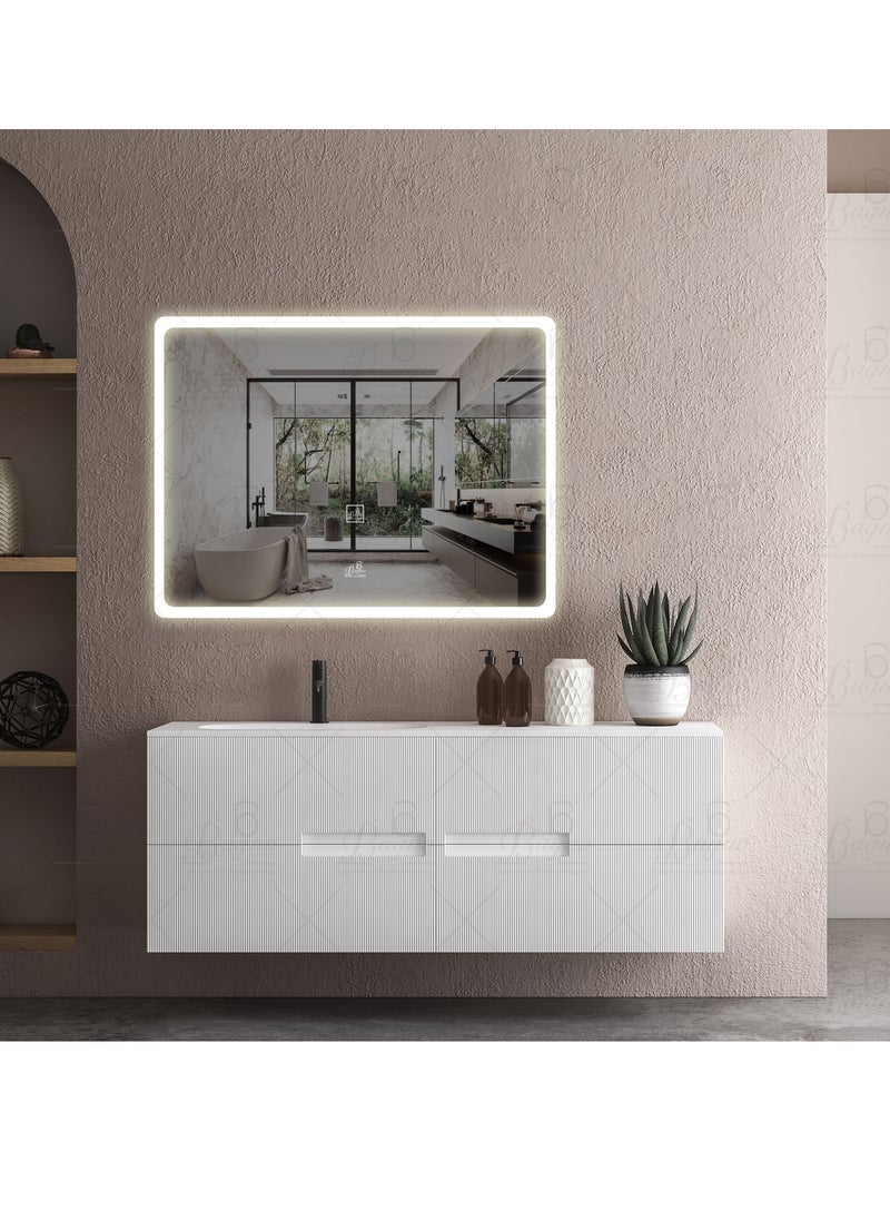 B BAGNO LED Mirror, Multi LED Mirror, premium Quality 80x60cm BML26