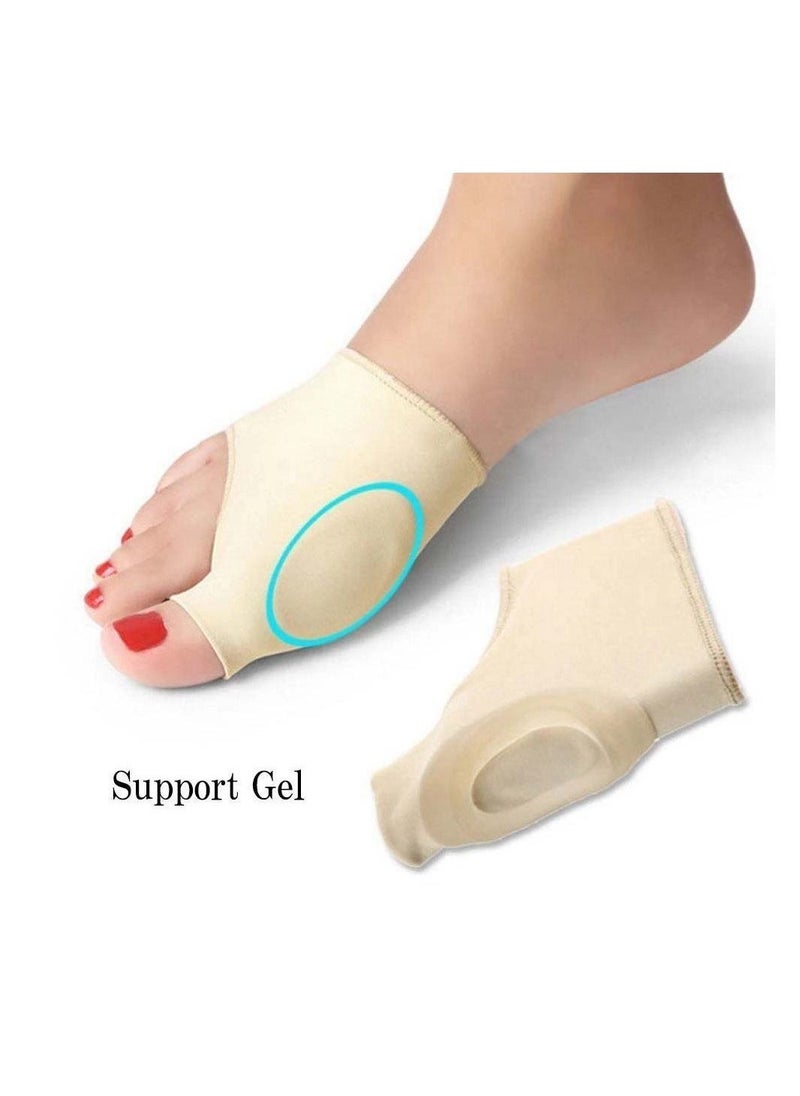 Bunion Corrector 2Pcs Valgus Orthosis for Big Toe Gel Cushion Brace Support Hallux Hammer Pain and Inflammation Relief Guard Shield Unisex Women Men