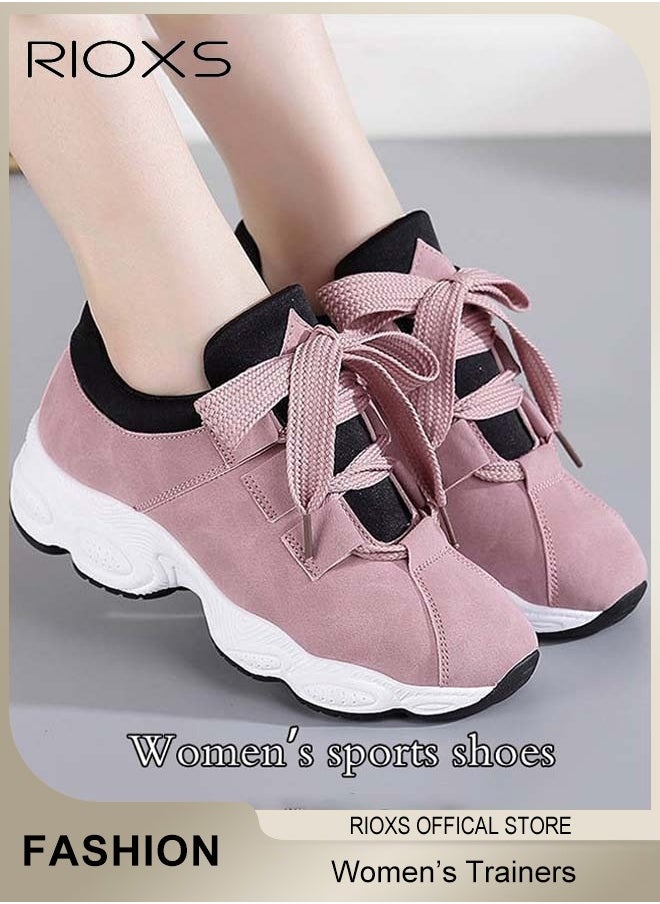 Women's Sneaker, Breathable Platform Sports Shoes For Women, Fashion Wild Shoes For Jogging Walking Running, Casual Trainers For Shopping Traveling, Ladies Footwear, Comfy Lightweight Athletic Shoe, Non-slip Tennis Shoes