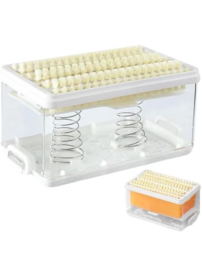Soap Case | Dish Soap Dispenser | Soap Holder Storage, Roller Foaming Soaps Container for Kitchen Soap Storage Foaming Box with Brush Drainage Box Soap Cleaning Storage Foaming Box with Brush