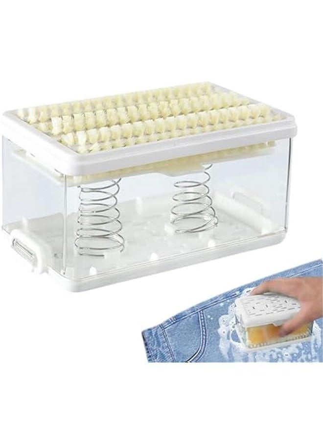 Soap Case | Dish Soap Dispenser | Soap Holder Storage, Roller Foaming Soaps Container for Kitchen Soap Storage Foaming Box with Brush Drainage Box Soap Cleaning Storage Foaming Box with Brush