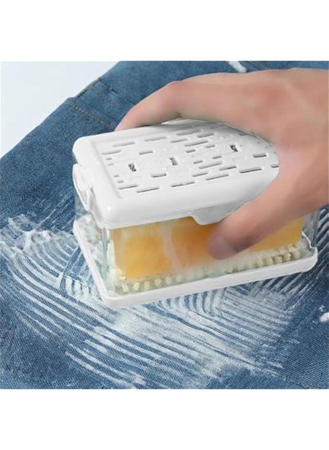 Soap Case | Dish Soap Dispenser | Soap Holder Storage, Roller Foaming Soaps Container for Kitchen Soap Storage Foaming Box with Brush Drainage Box Soap Cleaning Storage Foaming Box with Brush