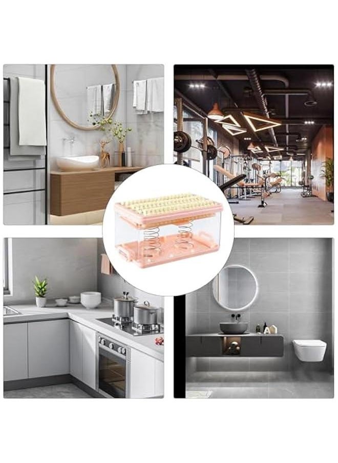 Soap Case | Dish Soap Dispenser | Soap Holder Storage, Roller Foaming Soaps Container for Kitchen Soap Storage Foaming Box with Brush Drainage Box Soap Cleaning Storage Foaming Box with Brush