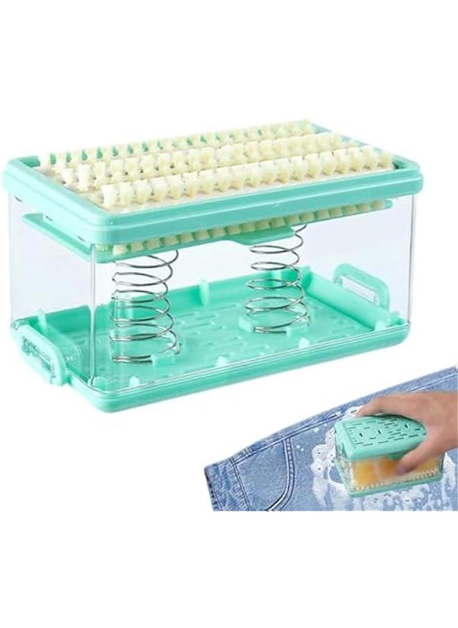 Soap Case | Dish Soap Dispenser | Soap Holder Storage, Roller Foaming Soaps Container for Kitchen Soap Storage Foaming Box with Brush Drainage Box Soap Cleaning Storage Foaming Box with Brush