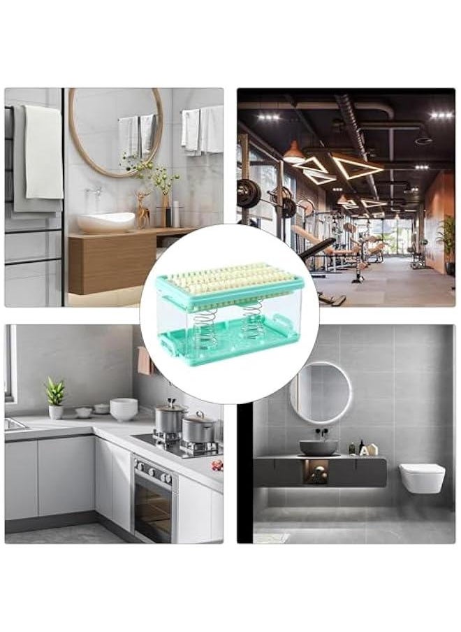 Soap Case | Dish Soap Dispenser | Soap Holder Storage, Roller Foaming Soaps Container for Kitchen Soap Storage Foaming Box with Brush Drainage Box Soap Cleaning Storage Foaming Box with Brush