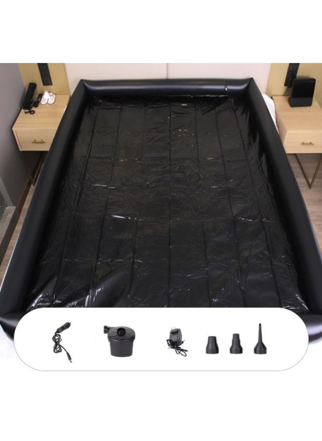 Inflatable Massage Pool Sheet Durable PVC Waterproof with Inflatable Sides and Electric Air Pump Size: 190cm*170cm