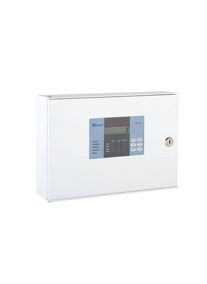 Ravel RE-104 Conventional Fire Alarm Panel System, 4 – Zones