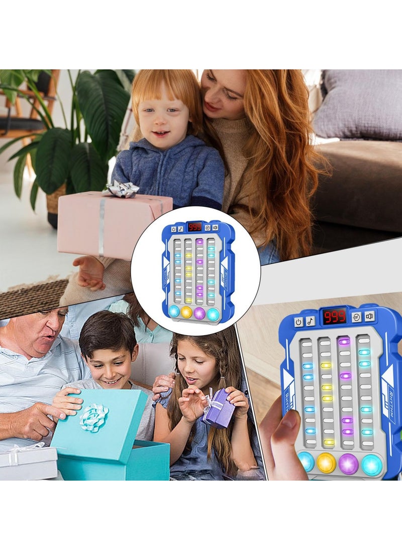 Colorful Rhythm Game Machine, Musical on Table Game, Portable Music Push Games, Interactive Lighting Quick Push Machine Adjustable Modes Lighting Games for Kids Boys and Girls