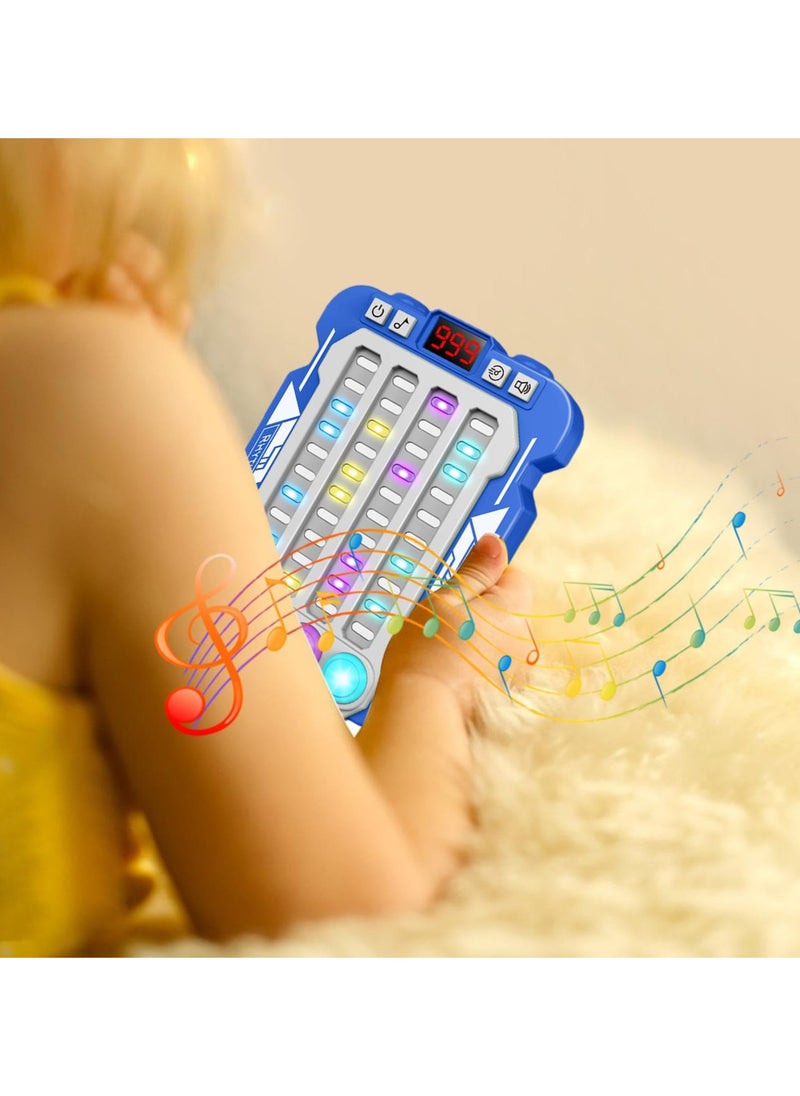 Colorful Rhythm Game Machine, Musical on Table Game, Portable Music Push Games, Interactive Lighting Quick Push Machine Adjustable Modes Lighting Games for Kids Boys and Girls