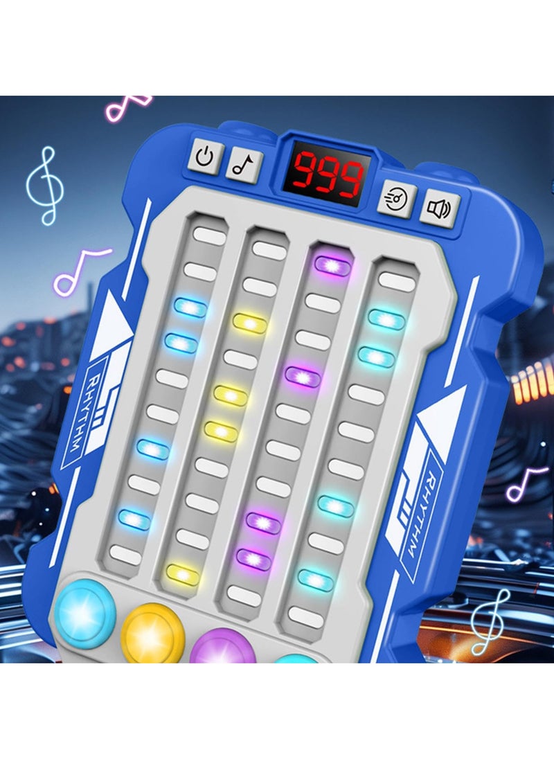 Colorful Rhythm Game Machine, Musical on Table Game, Portable Music Push Games, Interactive Lighting Quick Push Machine Adjustable Modes Lighting Games for Kids Boys and Girls