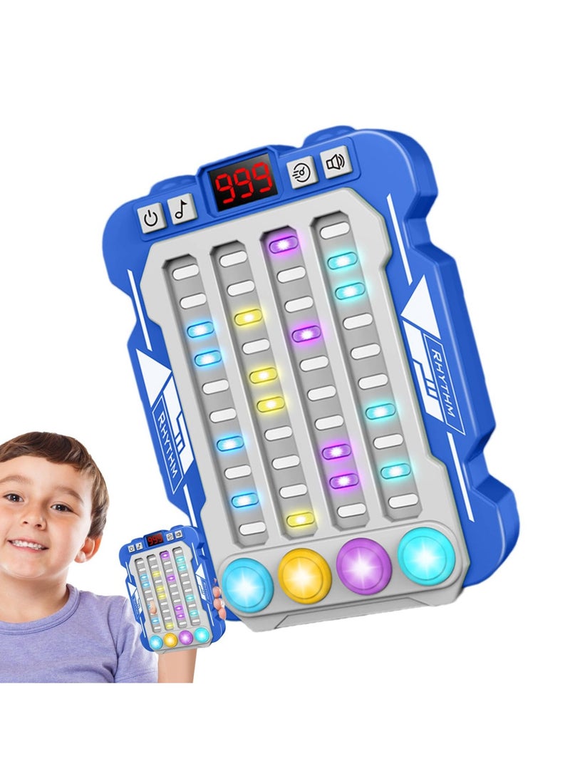 Colorful Rhythm Game Machine, Musical on Table Game, Portable Music Push Games, Interactive Lighting Quick Push Machine Adjustable Modes Lighting Games for Kids Boys and Girls