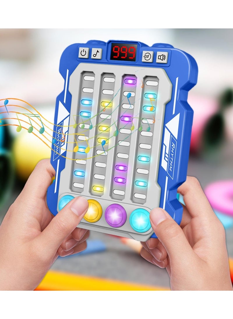 Colorful Rhythm Game Machine, Musical on Table Game, Portable Music Push Games, Interactive Lighting Quick Push Machine Adjustable Modes Lighting Games for Kids Boys and Girls