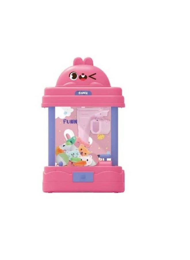 Blue Doll Machine With Cool Lights, Dynamic Music, Usb Direct Charging/battery/power Bank Three Supply Modes, D.i.y. Play Mode, With Cute Weeble Accessories And Beautiful Plush Toys, Provides Fun Of Real Coin-operated Doll Grabbing Experience