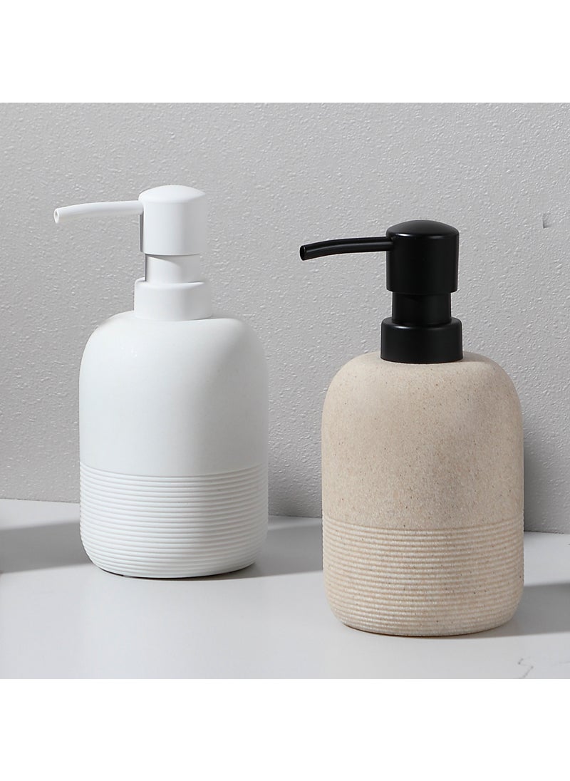 Creative Minimalist Soap Dispenser for Bathroom White + beige