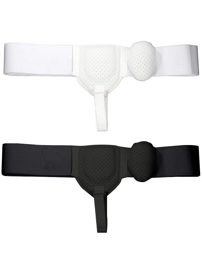 New Adult Hernia Support Belt Breathable Groin PressureWhite White