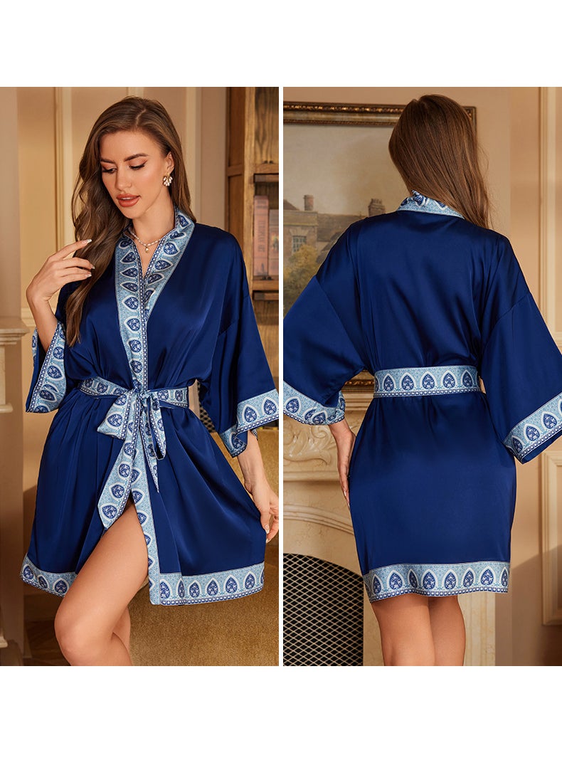2024 Satin Sleepwear Robe Elegant Cool-Touch Summer WP3370 Realm of Dream Lake