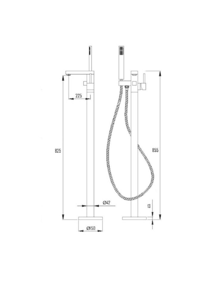 Kiruna Floor Mounted Bath Mixer