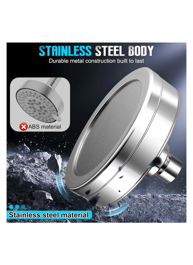Filtered Shower Head Set 20+3 Stage Shower Filter for Hard Water Removes Chlorine and Harmful Substances - Showerhead Filter High Output