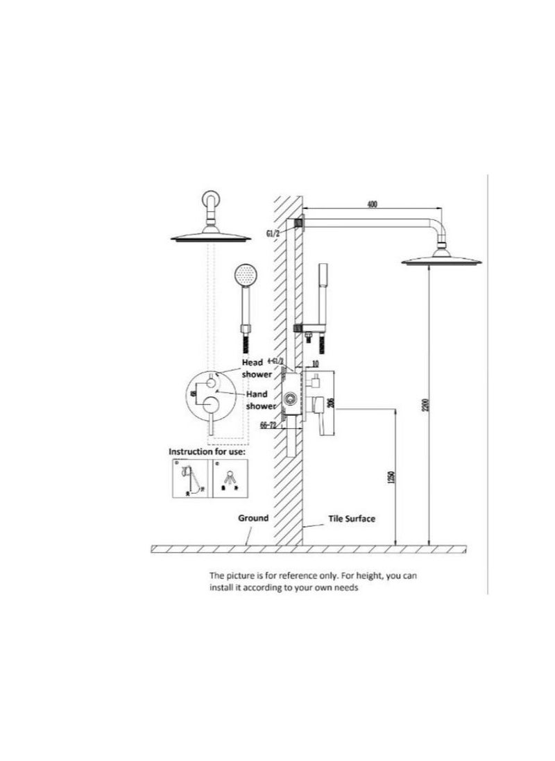 Kiruna Concealed Shower Set