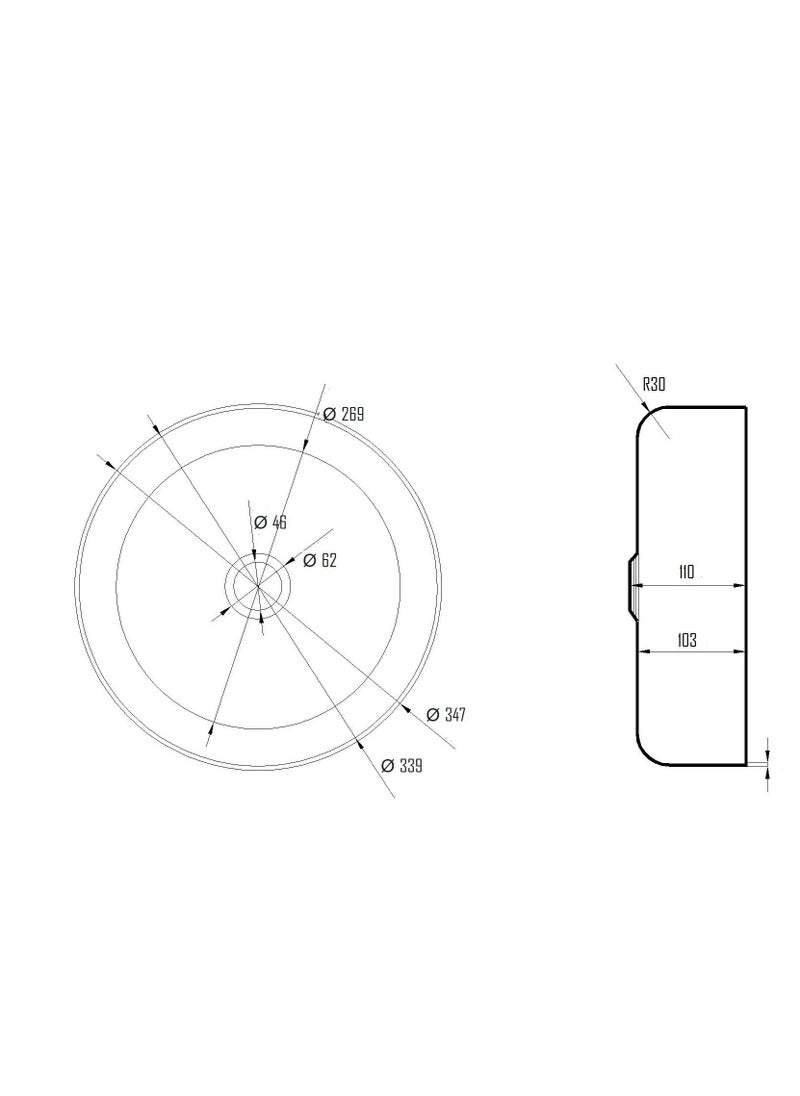 Stainless Steel Countertop Wash Basin without Overflow