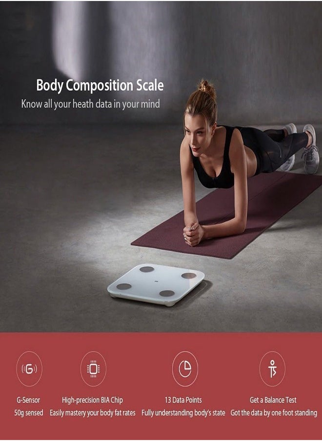 Body Composition Scale Fit App Smart Body Fat Scale Digital Bathroom Scale With Bmi, Body Fat, Muscle Mass