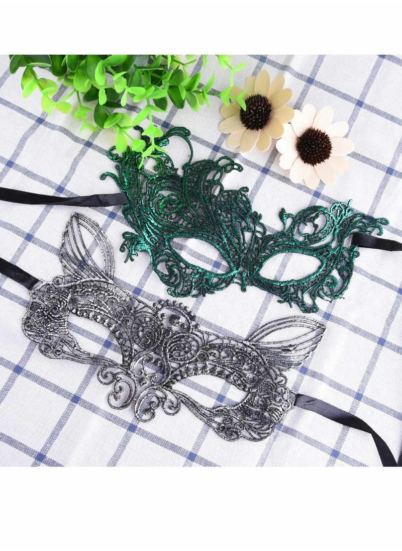 Masquerade Masks Bulk Lace Mask, 20 Pieces Women Venetian Mask for Party Ball