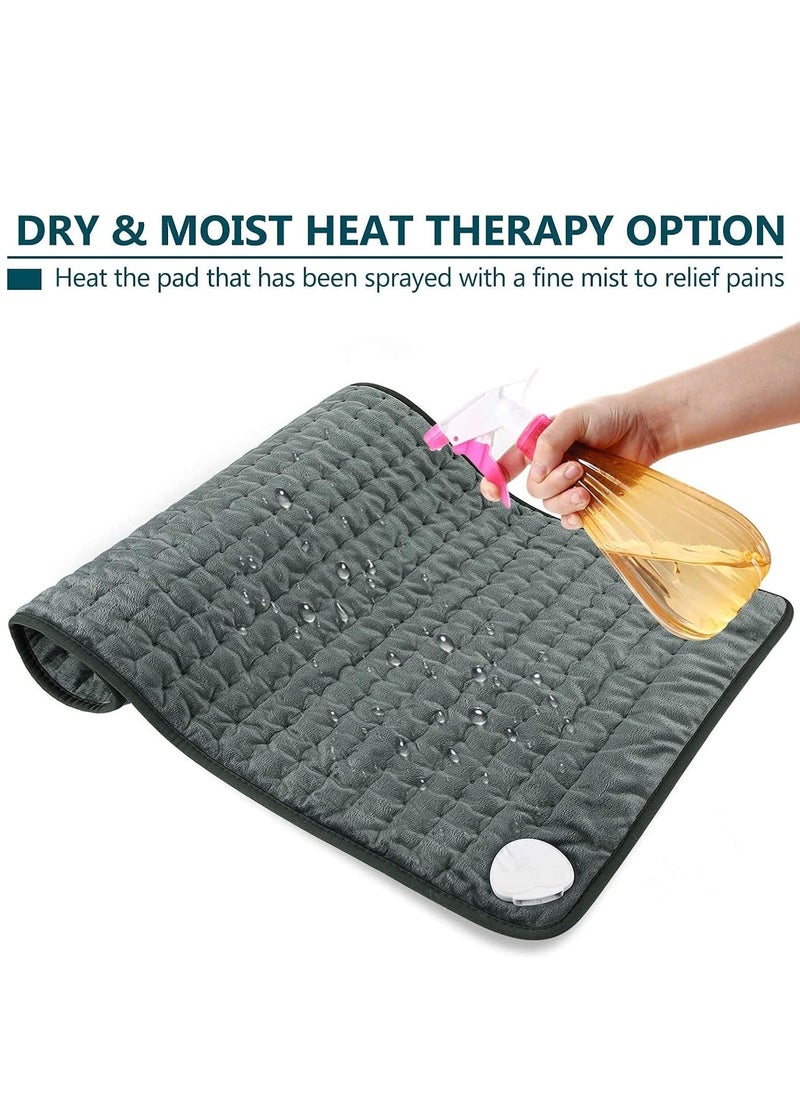 Heating Pad - Electric Heat Pad for Back Pain and Cramps Relief Electric Fast Heat Pad with 10 Heat Settings Auto Shut Off Machine Washable 12