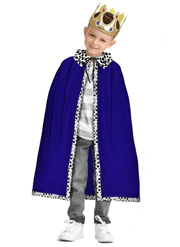 kids King's Cape Adults Costume Cloak for Men Velvet Cape