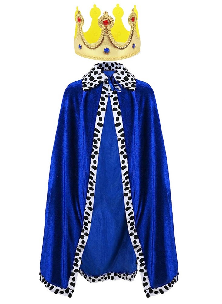 kids King's Cape Adults Costume Cloak for Men Velvet Cape