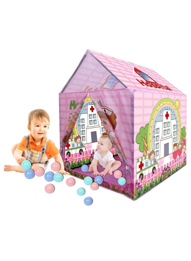Portable Foldable Lightweight Compact Princess Castle Play House Tent For Kids 105x105x135cm