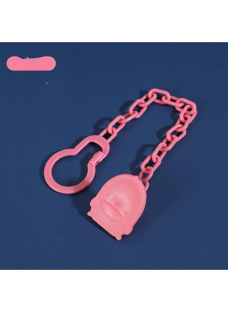 1 x 5 pcs Infant Pacifier Clip Chain Secure Holder Pink