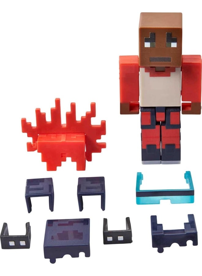 Minecraft Creator Series Wrist Spikes Figure, Collectible Building Toy, 3.25-inch Action Figure with Accessories, Gift for Ages 6 Years & Older