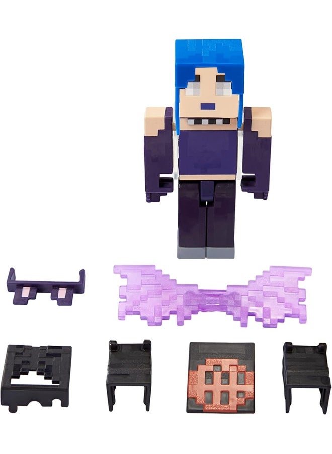 Minecraft Creator Series Spooky Wings Figure, Collectible Building Toy, 3.25-inch Action Figure with Accessories, Gift for Ages 6 Years & Older