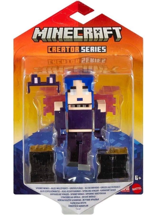 Minecraft Creator Series Spooky Wings Figure, Collectible Building Toy, 3.25-inch Action Figure with Accessories, Gift for Ages 6 Years & Older