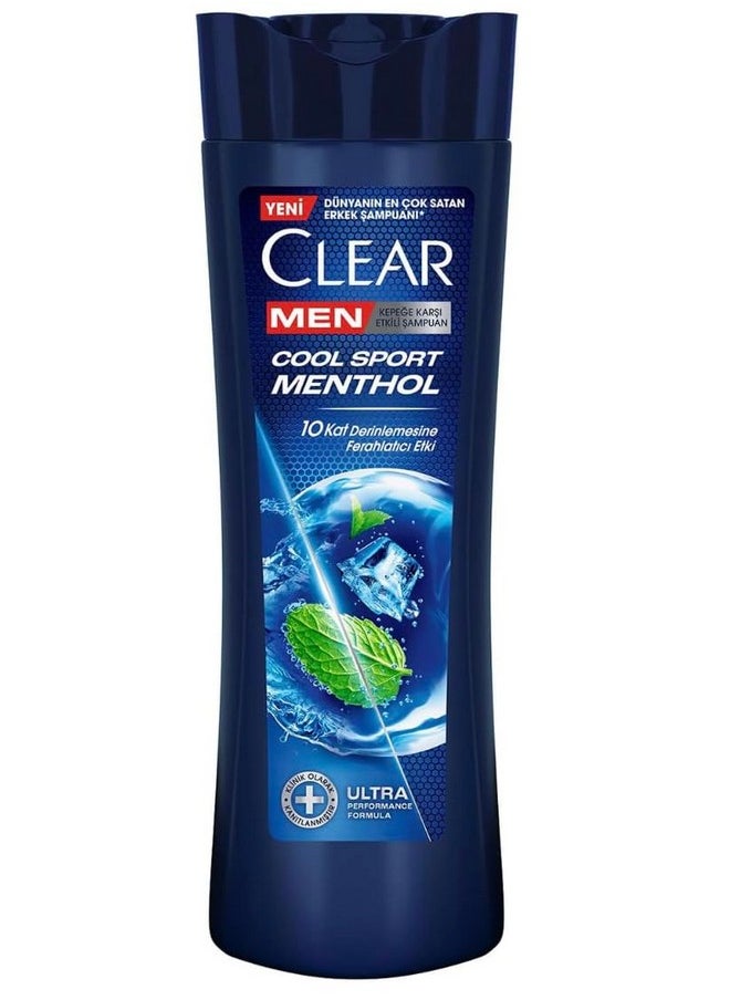 New Clear Men Anti-Dandruff Shampoo Cool Sport Menthol Refreshing Menthol Effect 350 Ml