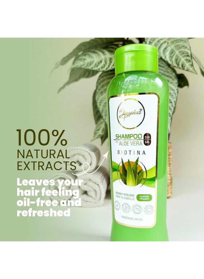 Aloe Vera Shampoo, Deep Cleansing For Greasy Hair And Scalp Cleanser, Provides Strength And Vitality To Your Hair, Salt And Paraben Free
