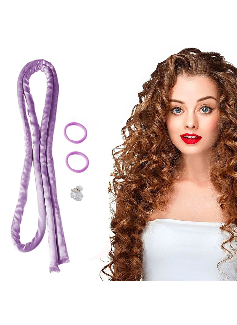 1 x 5 pcs 1.6M Extra-Long Wave Curler Wand Purple