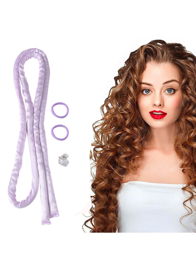 1 x 5 pcs 1.6M Extra-Long Wave Curler Wand Light purple