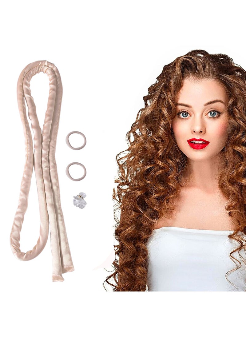 1 x 5 pcs 1.6M Extra-Long Wave Curler Wand Creamy-white