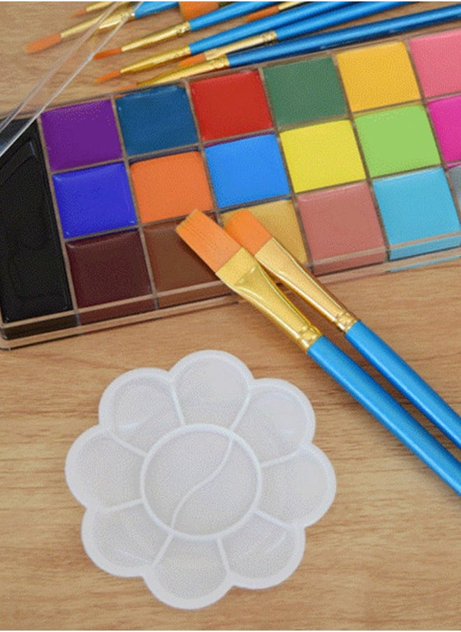 20-Color Oil-Based Face and Body Paint Palette - Professional Makeup Kit with 10 Brushes and Mixing Palette