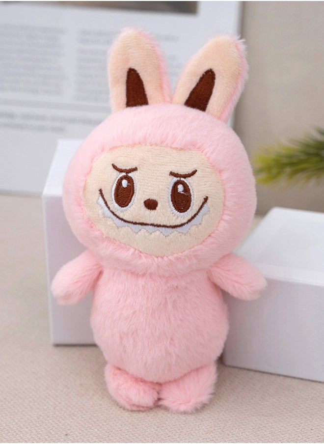 Labubu Plush Doll 15cm, Labubu Stuffed Doll Cartoon Premium Soft Plush Figure Toy for Ages 3 u0026 Up, Pink