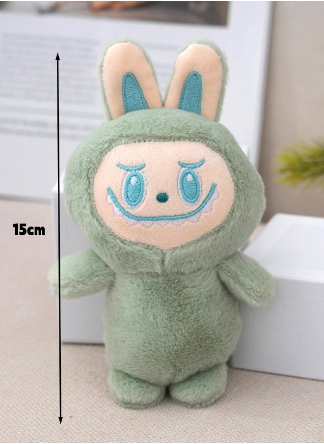 15cm Labubu Doll, Labubu Plush Doll, Stuffed Doll Cartoon Premium Soft Plush Figure Toy for Ages 3 u0026 Up, Green