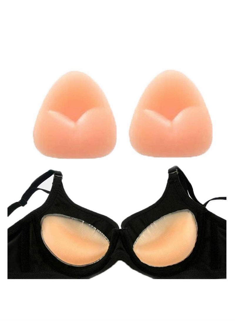 Silicone Bra Inserts Lift Breast Inserts Reusable Perforated Bra Swimwear Push up Booster Pads (Skin)